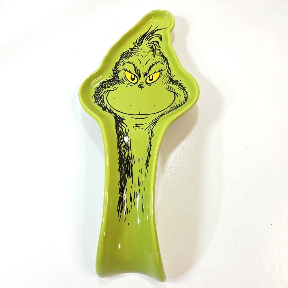 Dr Seuss 2021 Ceramic The Grinch Spoon Rest Holiday Christmas Decor